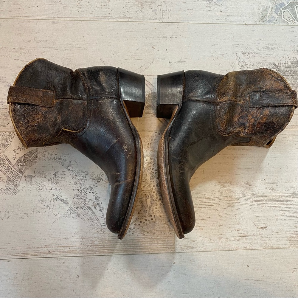 Frye Billy Distressed Crackle Leather Western Boot - Picture 7 of 16